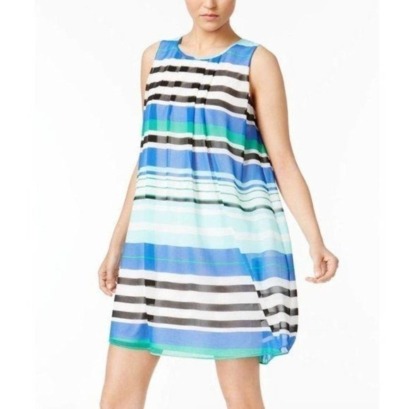 Calvin Klein Dress Striped‎ NWT Size 10 - Picture 3 of 8